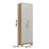 Armário Multiuso Prisma 2 Portas 100% Mdf Amêndoa/Off White - Rio Doce