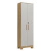 Armário Multiuso Prisma 2 Portas 100% Mdf Amêndoa/Off White - Rio Doce
