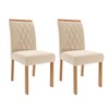 Cadeiras Kit 2 Cadeiras Juliana Wood Suede Madeira/Nude - Cimol