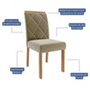 Cadeiras Kit 2 Cadeiras Fernanda Wood Suede Madeira/Joli - Cimol