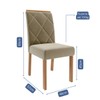 Cadeiras Kit 2 Cadeiras Fernanda Wood Suede Madeira/Joli - Cimol