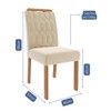 Cadeiras Kit 2 Cadeiras Paola Wood Suede Madeira/Nude - Cimol