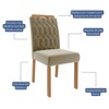 Cadeiras Kit 2 Cadeiras Paola Wood Suede Madeira/Joli - Cimol