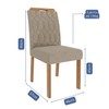 Cadeiras Kit 2 Cadeiras Paola Wood Linho Madeira/Bege - Cimol