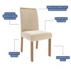 Cadeiras Kit 2 Cadeiras Clarice Wood Suede Madeira/Nude - Cimol