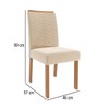 Cadeiras Kit 2 Cadeiras Clarice Wood Suede Madeira/Nude - Cimol