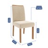 Cadeiras Kit 2 Cadeiras Clarice Wood Suede Madeira/Nude - Cimol