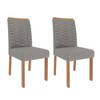 Cadeiras Kit 2 Cadeiras Clarice Wood Linho Madeira/Grafite - Cimol