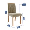 Cadeiras Kit 2 Cadeiras Clarice Wood Suede Madeira/Joli - Cimol