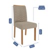 Cadeiras Kit 2 Cadeiras Clarice Wood Linho Madeira/Bege - Cimol