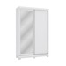 Guarda-Roupa Solteiro Cb01 2 Portas 2 Gavetas com Espelho Branco - Kappesberg