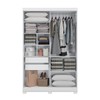 Guarda-Roupa Solteiro Cb01 2 Portas 2 Gavetas com Espelho Branco - Kappesberg