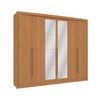 Guarda-Roupa Casal Cb02 6 Portas 6 Gavetas com Espelho Canela - Kappesberg