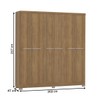 Guarda-Roupa Casal E530 6 Portas 2 Gavetas Nogueira - Kappesberg