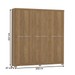 Guarda-Roupa Casal E530 6 Portas 2 Gavetas Nogueira - Kappesberg