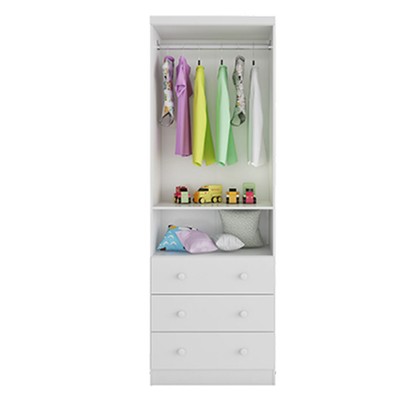 Quarto de Bebê Completo Smim Uli 2 Portas 6 Gavetas 100% Mdf Branco Brilho - Móveis Peroba