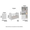 Quarto de Bebê Completo Junior Uli 3 Portas 7 Gavetas 100% Mdf Branco Brilho - Móveis Peroba