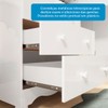 Quarto de Bebê Completo Junior Uli 3 Portas 7 Gavetas 100% Mdf Branco Brilho - Móveis Peroba