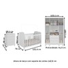 Quarto de Bebê Completo Junior Uli 4 Portas 7 Gavetas 100% Mdf Branco Brilho - Móveis Peroba