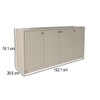 Balcão Buffet Lia 4 Portas 3 Prateleiras Off White - Cimol