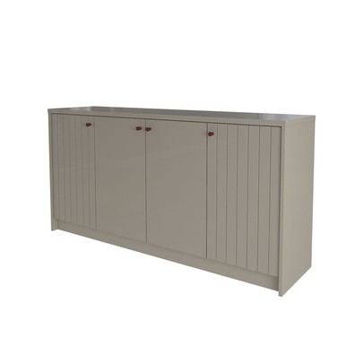 Balcão Buffet Lia 4 Portas 3 Prateleiras Off White - Cimol