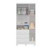 Quarto de Bebê Completo Junior 3 Portas 7 Gavetas 100% Mdf Branco Brilho - Móveis Peroba