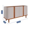 Balcão Buffet Eva 4 Portas 2 Prateleiras Off White/Cinamomo - Cimol
