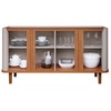 Balcão Buffet Eva 4 Portas 2 Prateleiras Off White/Cinamomo - Cimol