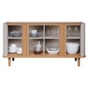 Balcão Buffet Eva 4 Portas 2 Prateleiras Off White/Nature - Cimol