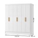 Guarda-Roupa Casal Gliese 6 Portas 2 Gavetas Branco Neve - Mx Móveis