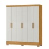 Guarda-Roupa Casal Gliese 6 Portas 2 Gavetas Marrocos/Off White - Mx Móveis