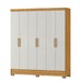 Guarda-Roupa Casal Gliese 6 Portas 2 Gavetas Marrocos/Off White - Mx Móveis