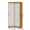 Guarda-Roupa Solteiro Antares 2 Portas 2 Gavetas Flex Marrocos/Off White - Mx Móveis