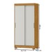 Guarda-Roupa Solteiro Antares 2 Portas 2 Gavetas Flex Marrocos/Off White - Mx Móveis
