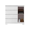 Cômoda Vega 1 Porta 4 Gavetas Branco Neve - Mx Móveis
