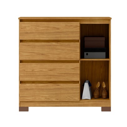 Cômoda Vega 1 Porta 4 Gavetas Marrocos/Off White - Mx Móveis