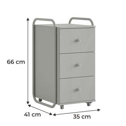 Gaveteiro Criare 3 Gavetas Preto - Art Panta