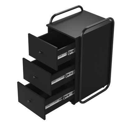 Gaveteiro Criare 3 Gavetas Preto - Art Panta