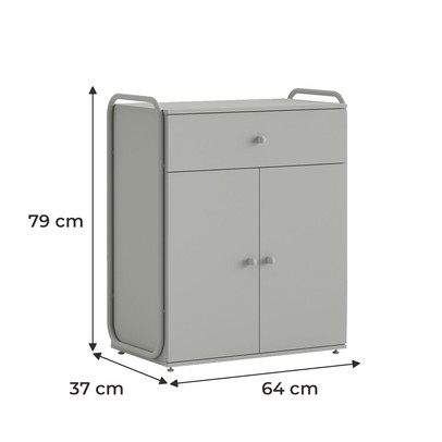 Armário para Escritório 2 Portas 1 Gaveta Preto - Art Panta