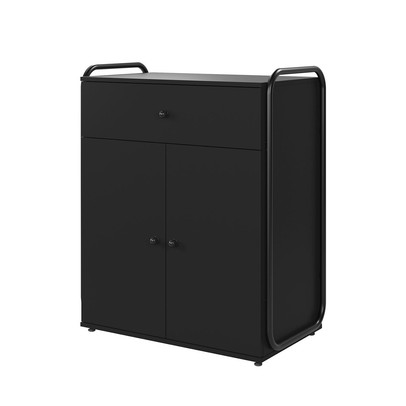 Armário para Escritório 2 Portas 1 Gaveta Preto - Art Panta