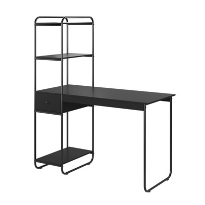 Mesa Escrivaninha Criare 1 Gaveta 3 Prateleiras Preto - Art Panta