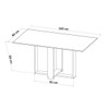 Mesa de Jantar 6 Lugares Aspen com Vidro Mel/Off White/Marfim - Viero Móveis