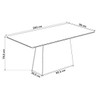 Mesa de Jantar 8 Lugares Bariloche com Vidro Mel/Off White/Marim - Viero Móveis