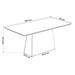 Mesa de Jantar 8 Lugares Bariloche com Vidro Mel/Off White/Marim - Viero Móveis