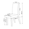 Mesa de Jantar 8 Lugares Bariloche com Vidro Mel/Off White/Marim - Viero Móveis