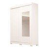 Guarda-Roupa Solteiro Ayla 2 Portas 2 Gavetas com Espelho 100% Mdf Branco - Acp Móveis