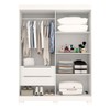 Guarda-Roupa Solteiro Ayla 2 Portas 2 Gavetas com Espelho 100% Mdf Branco - Acp Móveis