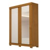 Guarda-Roupa Solteiro Ayla 2 Portas 2 Gavetas com Espelho 100% Mdf Flex Cinamomo/Off White - Acp Móveis