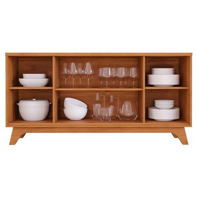 Balcão Buffet Isa 4 Portas 3 Prateleiras Cinamomo - Cimol