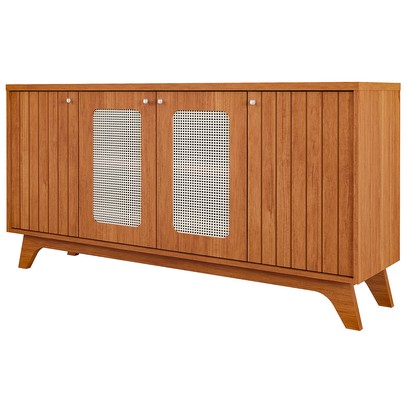 Balcão Buffet Isa 4 Portas 3 Prateleiras Cinamomo - Cimol